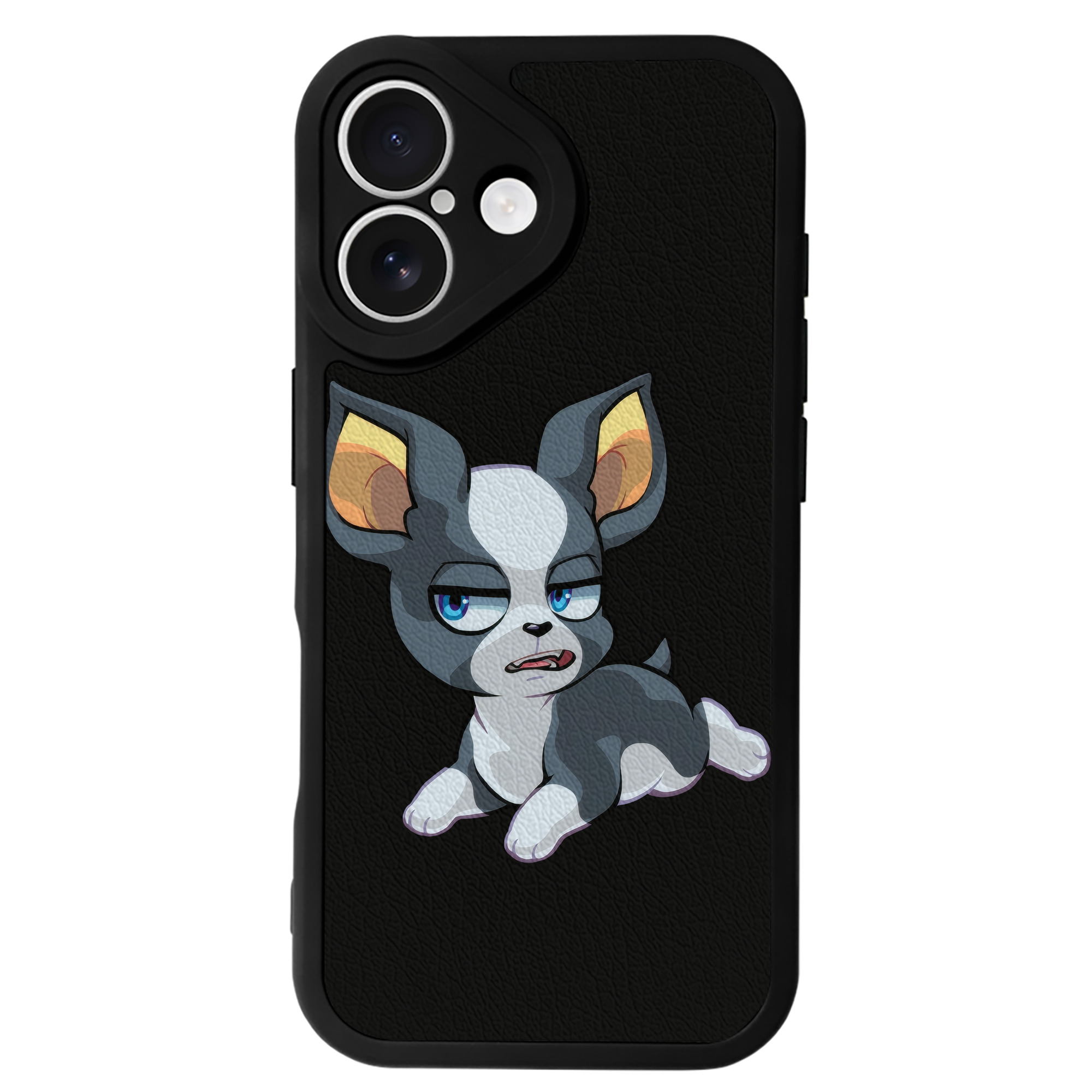 （画像用） ジョジョの奇妙な冒険 イギー JoJo's Bizarre Adventure Iggy 【iPhone 16シリーズ対応】シリコンスマホケース（レザー調） 材質：シリコン